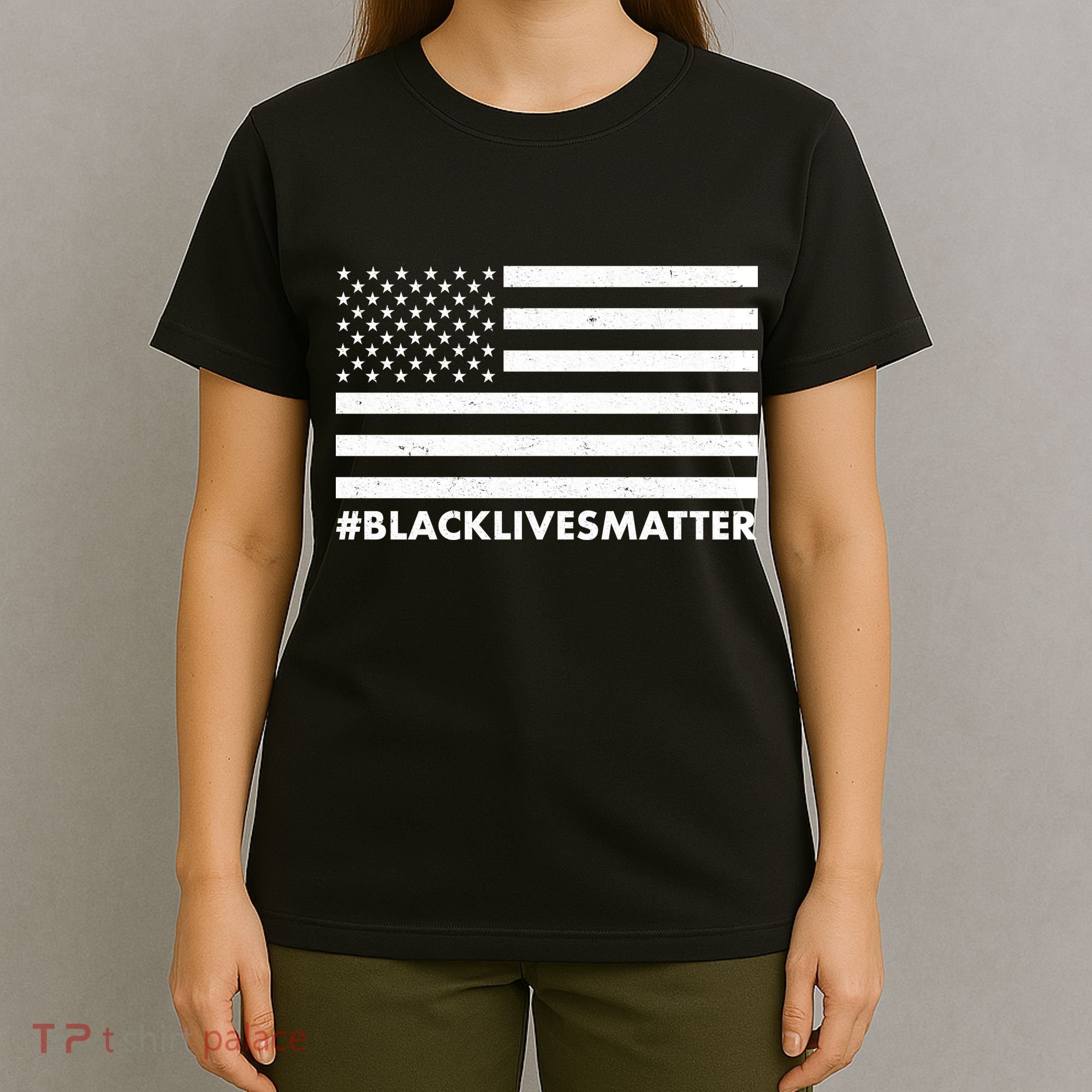 #BlackLivesMatter USA Flag T-Shirt