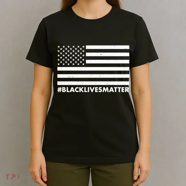 #BlackLivesMatter USA Flag T-Shirt