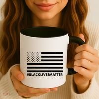 #BlackLivesMatter USA Flag Coffee Mug thumb 3