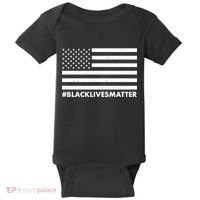 #BlackLivesMatter USA Flag Baby Bodysuit thumb 0
