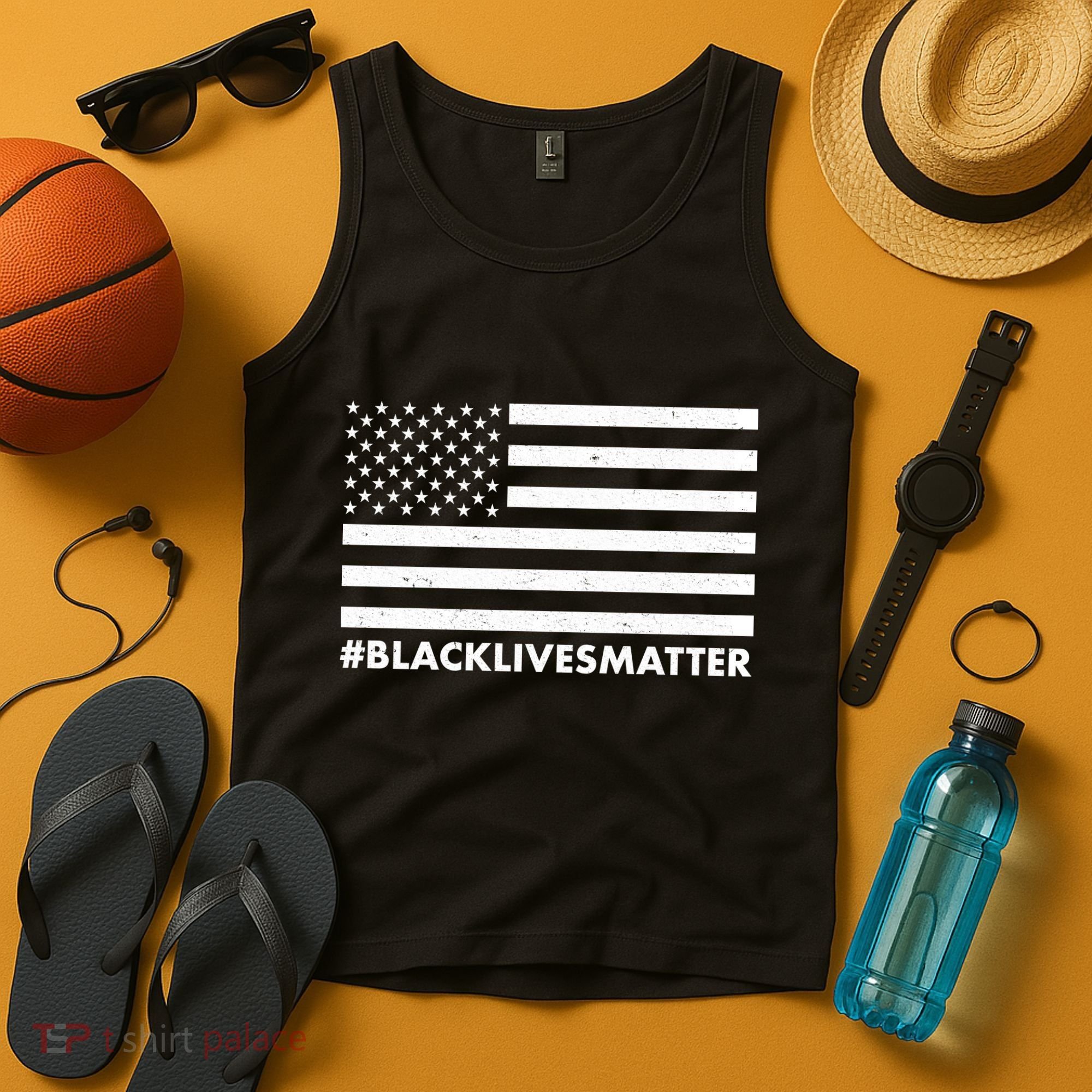 #BlackLivesMatter USA Flag Tank Top