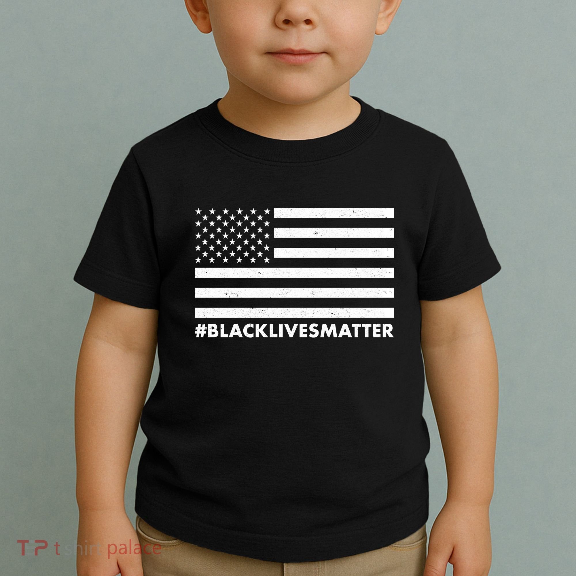 #BlackLivesMatter USA Flag Toddler T-Shirt