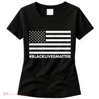 #BlackLivesMatter USA Flag Women's T-Shirt thumb 0