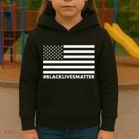 #BlackLivesMatter USA Flag Kids Hoodie thumb 3