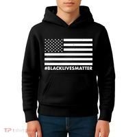 #BlackLivesMatter USA Flag Kids Hoodie thumb 4