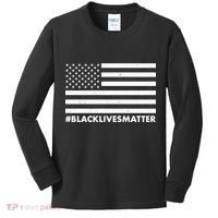 #BlackLivesMatter USA Flag Kids Long Sleeve Shirt thumb 0