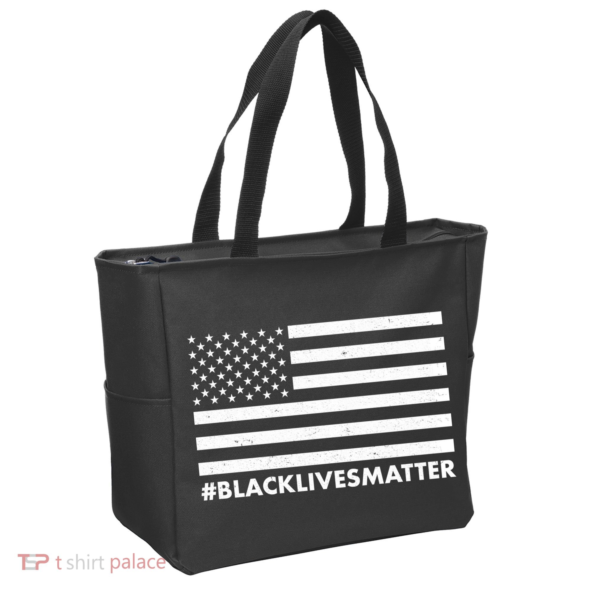 #BlackLivesMatter USA Flag Tote Bag