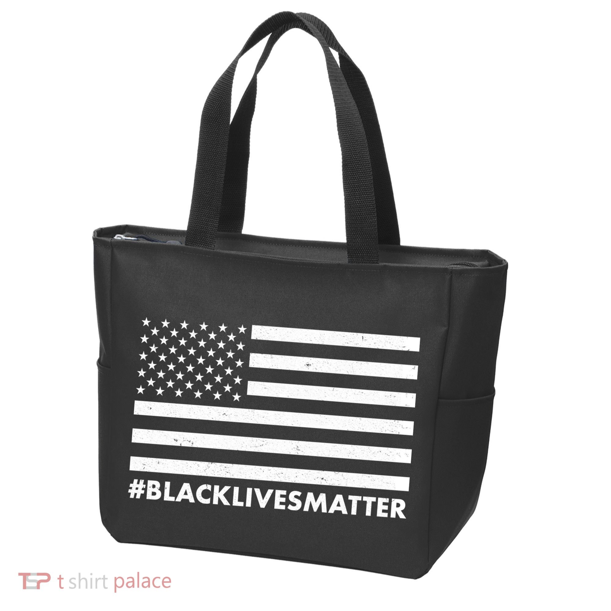 #BlackLivesMatter USA Flag Tote Bag