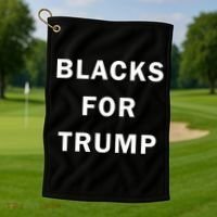 Blacks For Trump Golf Towel thumb 1