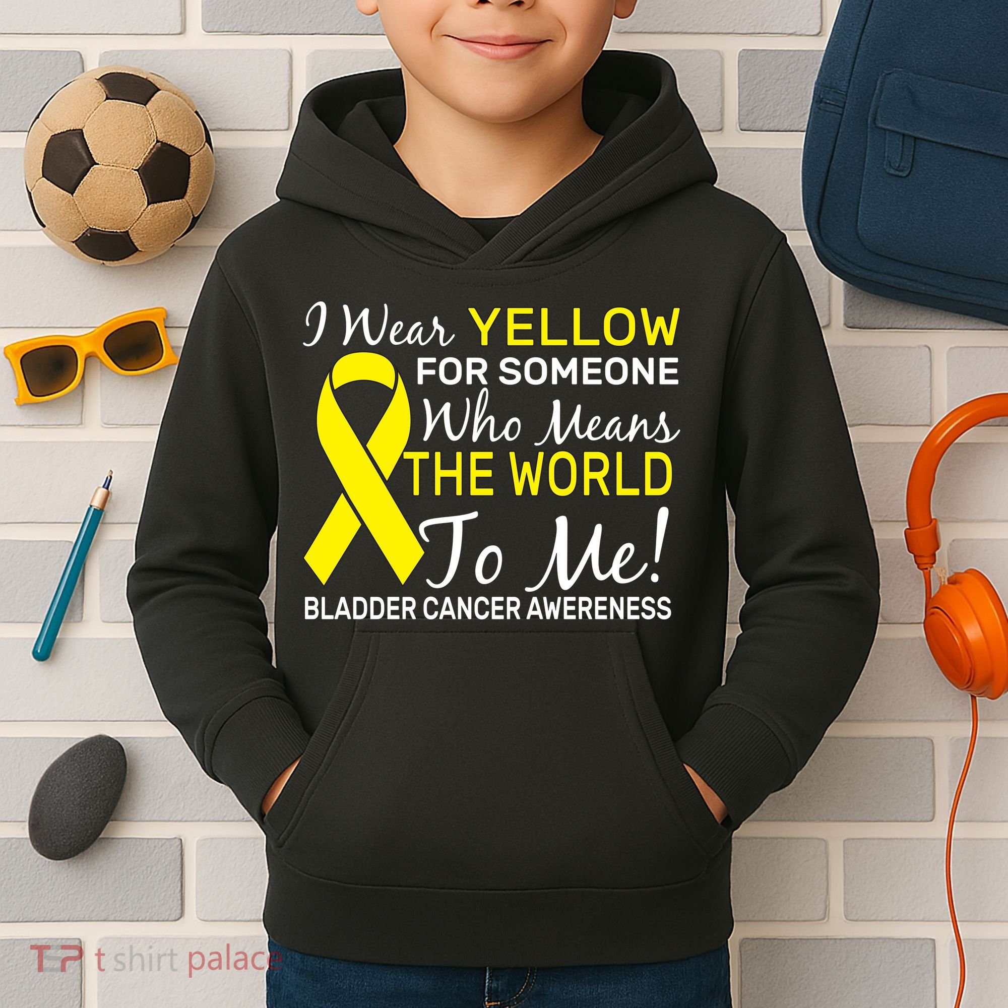 Bladder Cancer Awareness Kids Hoodie
