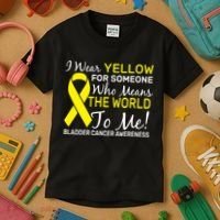 Bladder Cancer Awareness Kids T-Shirt thumb 3