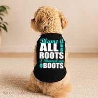 Blame It All On My Roots I Showed Up In Boots Doggie Tank thumb 2