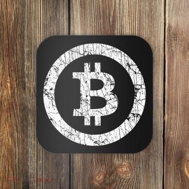 Bitcoin Logo Btc Crypto Currency Traders Blockchain Miners Coaster