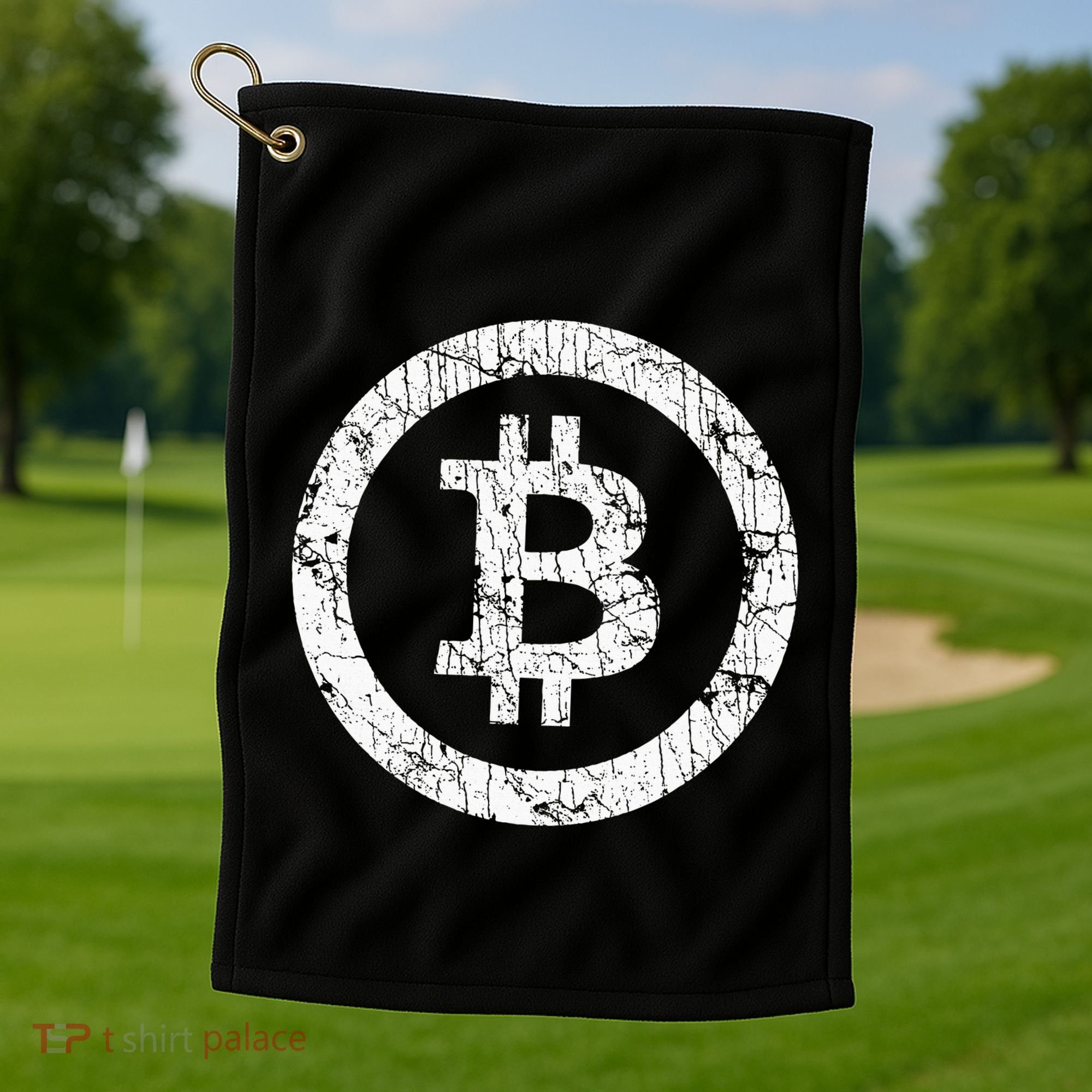 Bitcoin Logo Btc Crypto Currency Traders Blockchain Miners Golf Towel