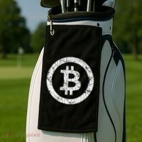 Bitcoin Logo Btc Crypto Currency Traders Blockchain Miners Golf Towel thumb 2
