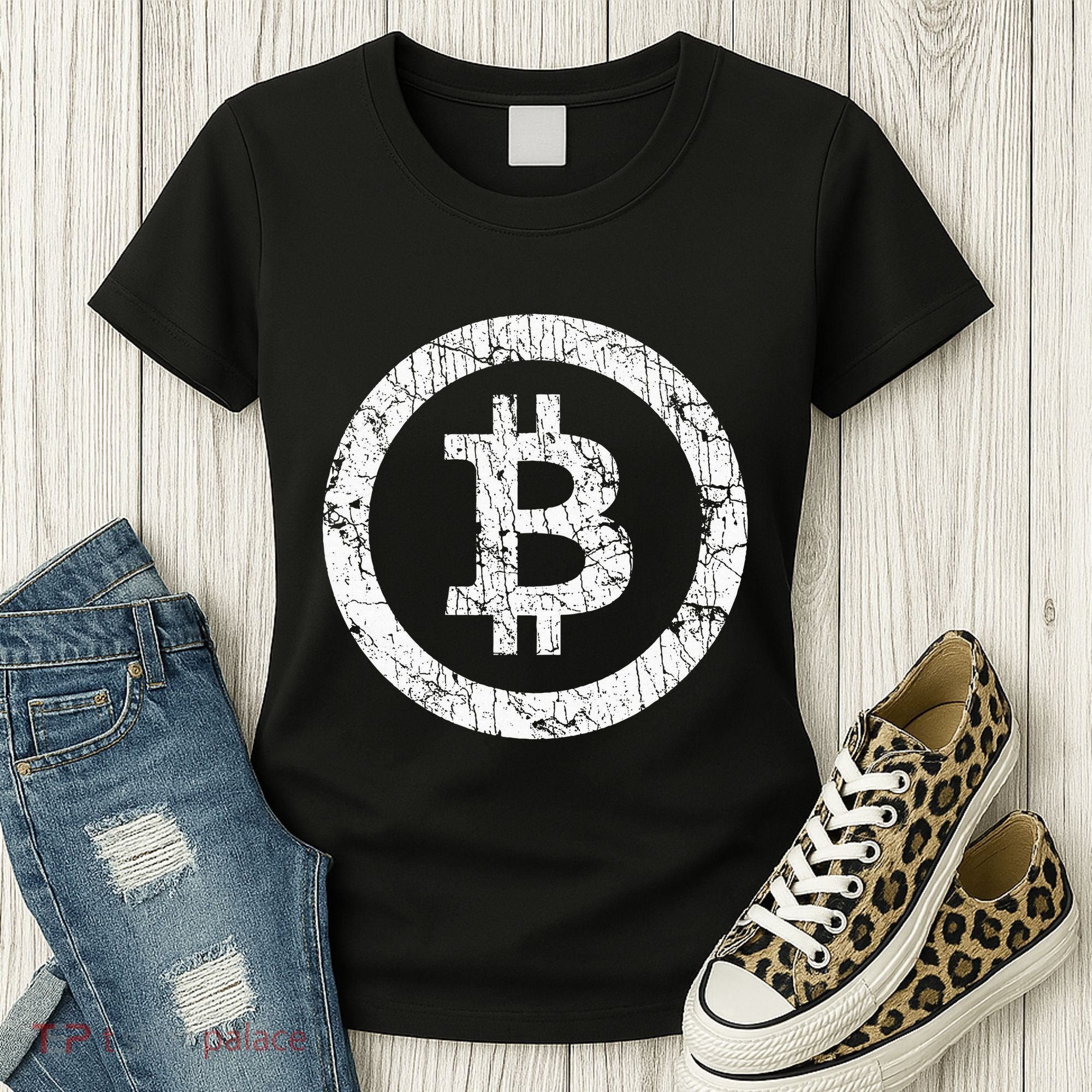 Bitcoin Logo Btc Crypto Currency Traders Blockchain Miners Women's T-Shirt