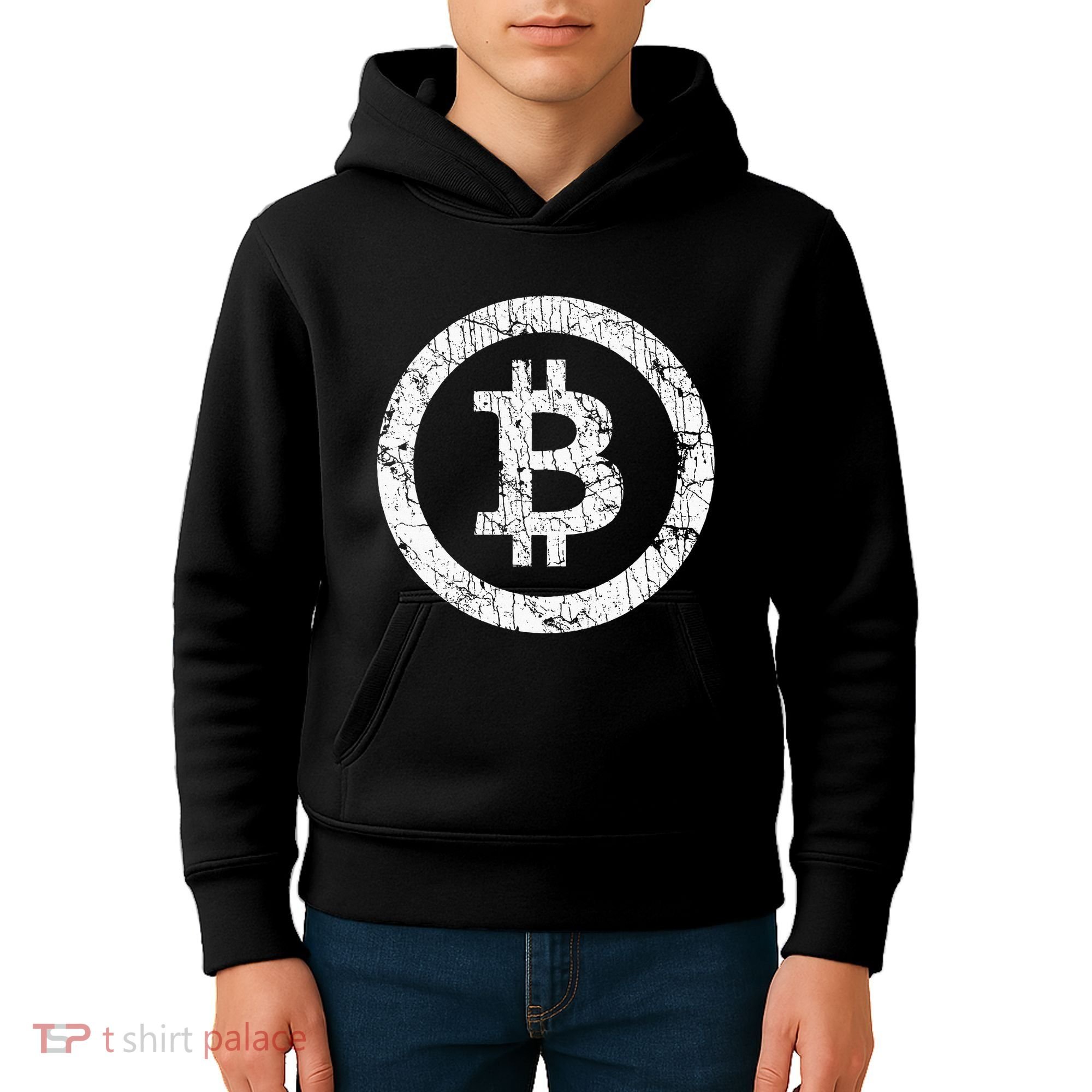 Bitcoin Logo Btc Crypto Currency Traders Blockchain Miners Kids Hoodie