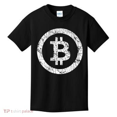 Bitcoin Logo Btc Crypto Currency Traders Blockchain Miners Kids T-Shirt