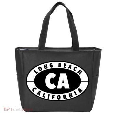 Badge Long Beach California Tote Bag