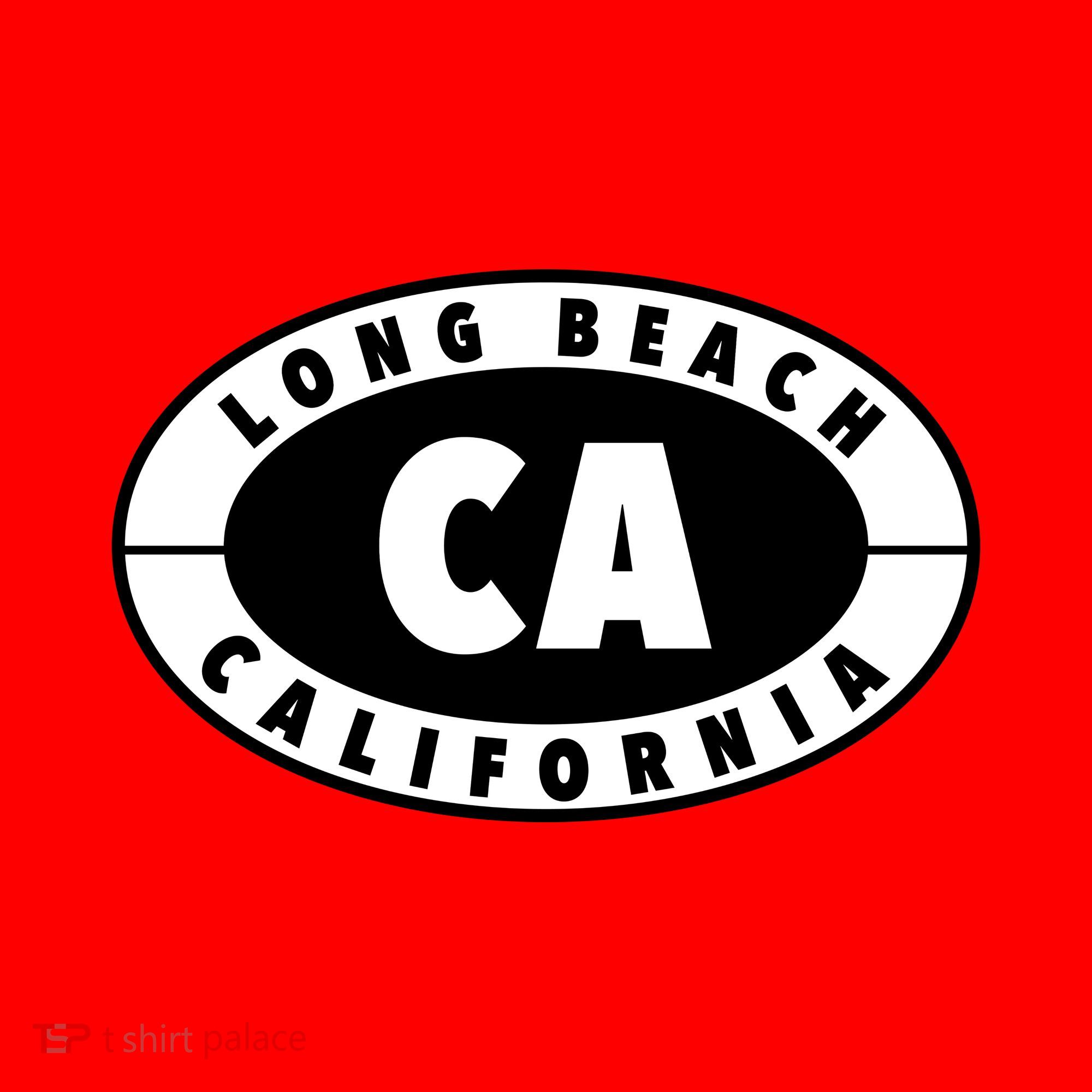 Badge Long Beach California Santa Hat
