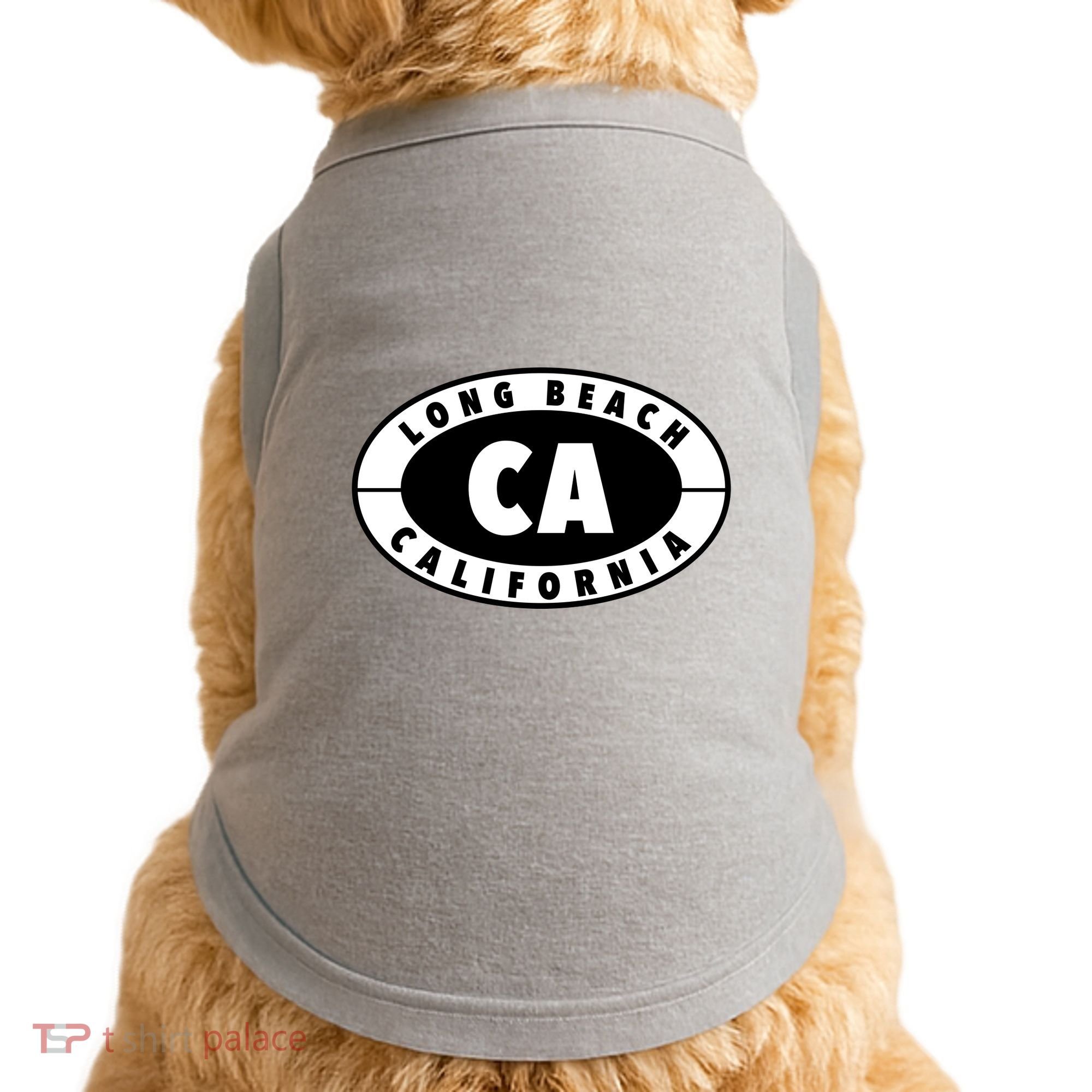 Badge Long Beach California Doggie Tank