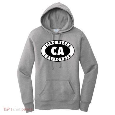Badge Long Beach California Women's Hoodie