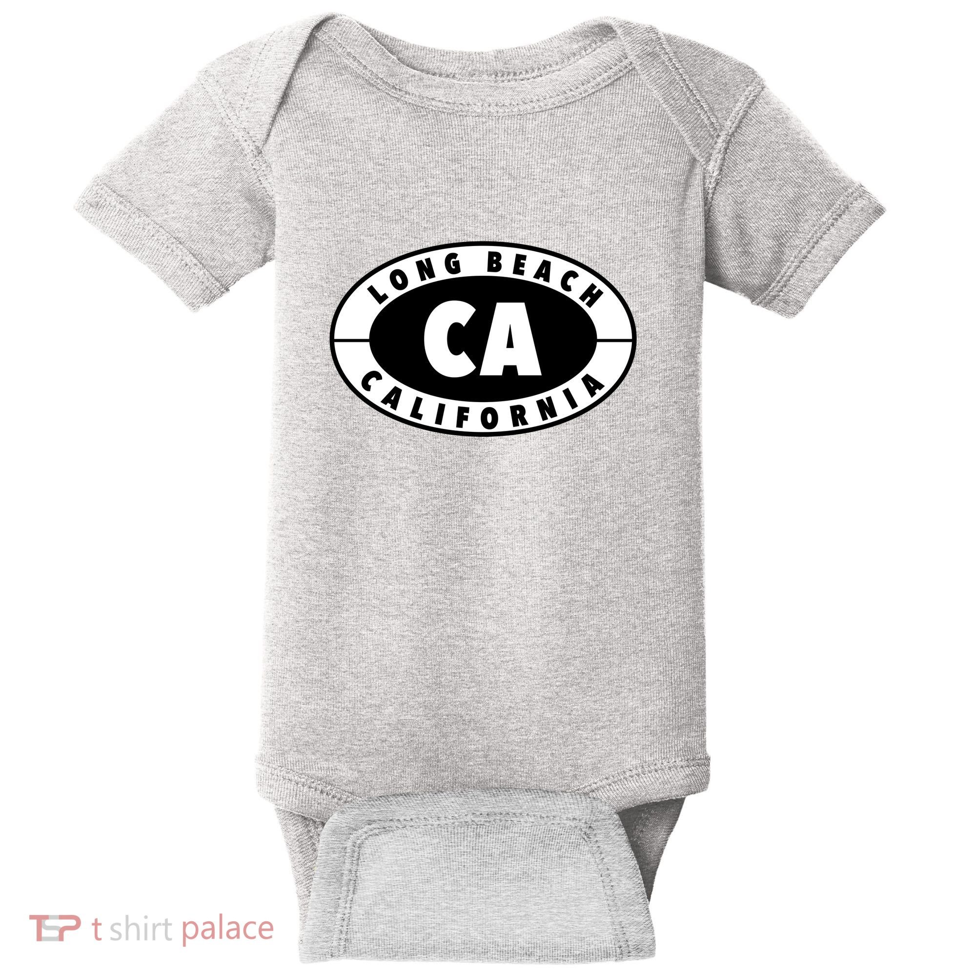 Badge Long Beach California Baby Bodysuit