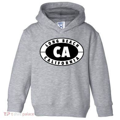 Badge Long Beach California Toddler Hoodie