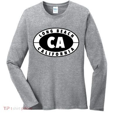 Badge Long Beach California Women's Long Sleeve Shirt