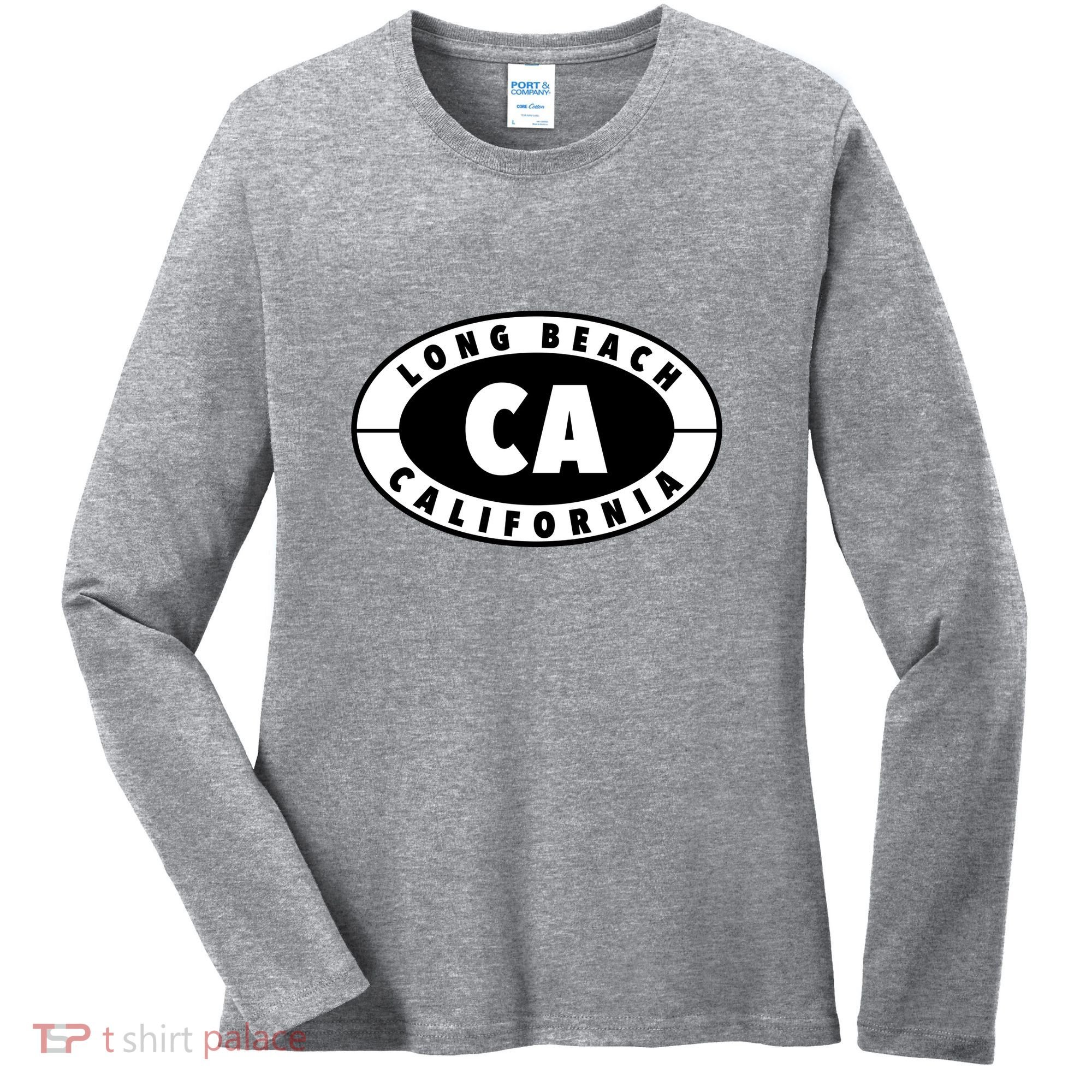 Badge Long Beach California Women's Long Sleeve Shirt