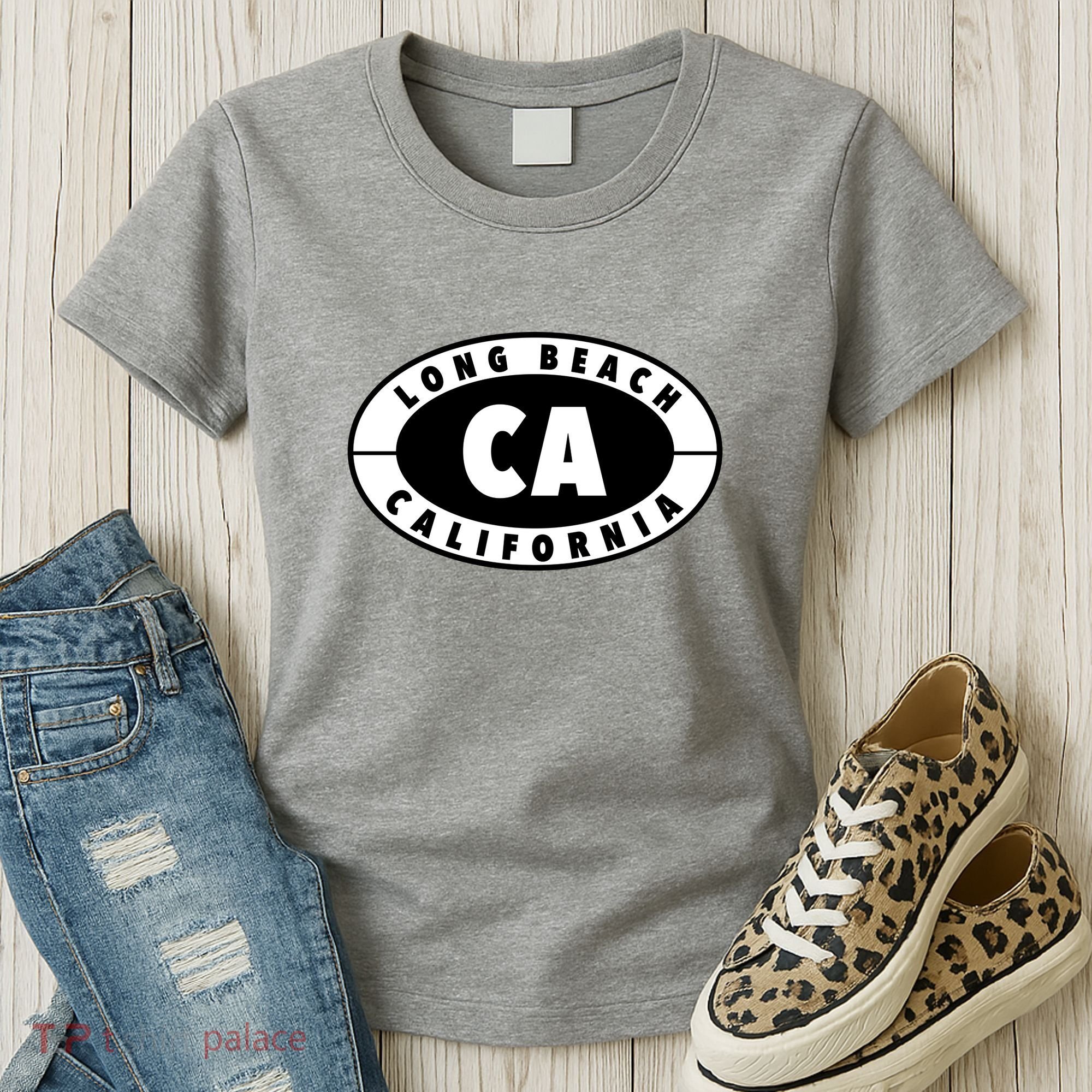 Badge Long Beach California Women's T-Shirt