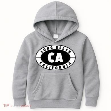 Badge Long Beach California Kids Hoodie