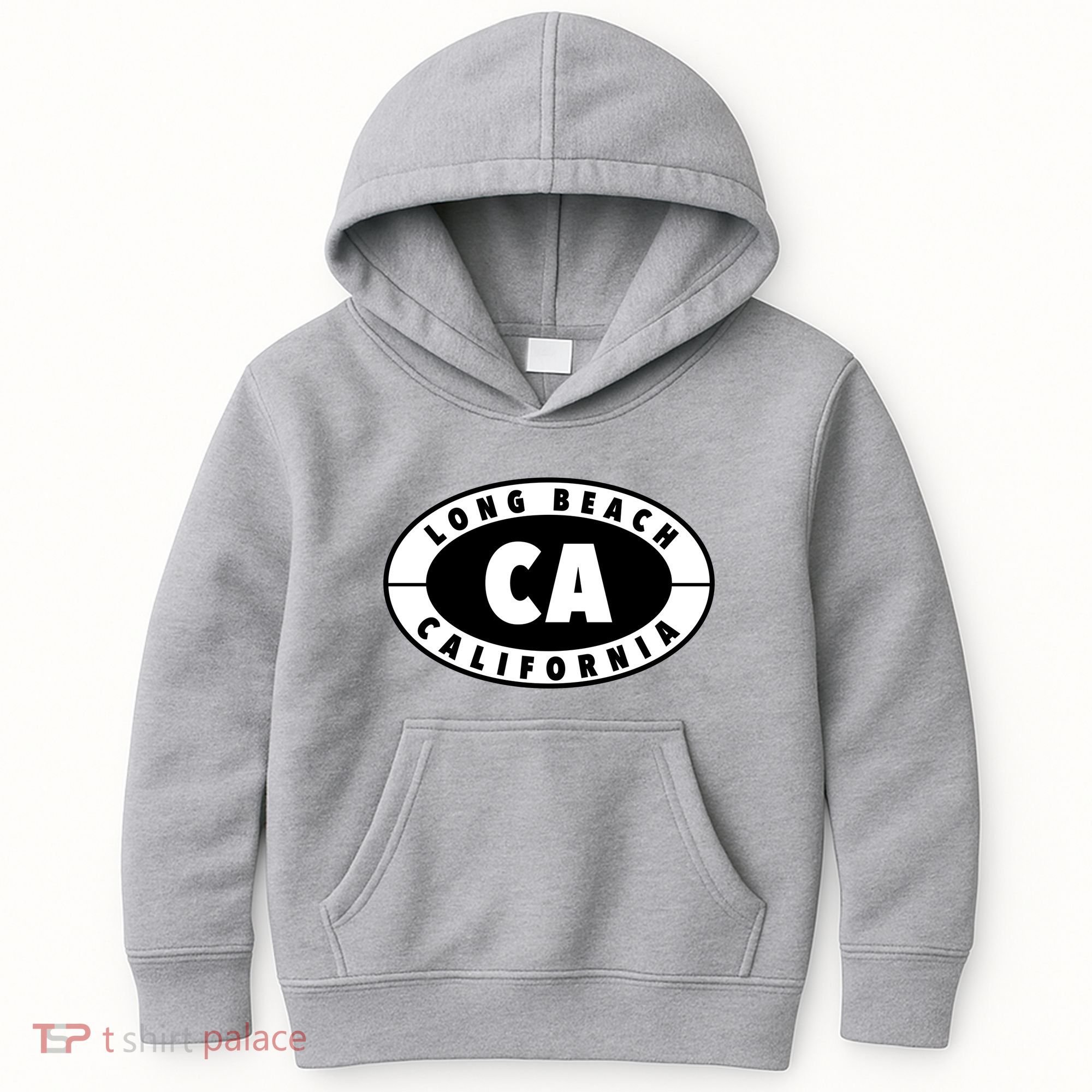 Badge Long Beach California Kids Hoodie