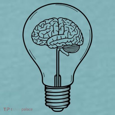 Brain Lightbulb: Bright Ideas And Creativity Sueded Cloud Jersey T-Shirt