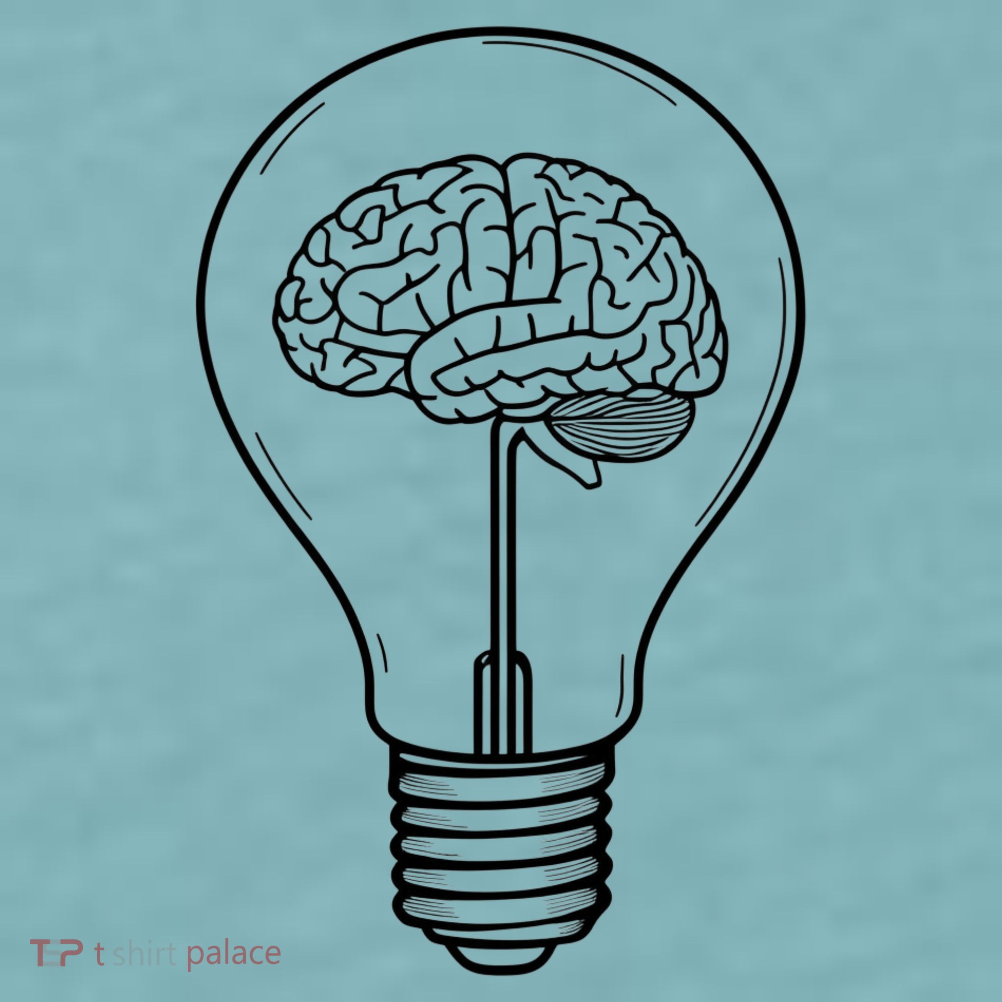 Brain Lightbulb: Bright Ideas And Creativity Sueded Cloud Jersey T-Shirt