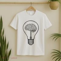 Brain Lightbulb: Bright Ideas And Creativity T-Shirt thumb 2