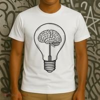 Brain Lightbulb: Bright Ideas And Creativity T-Shirt thumb 3