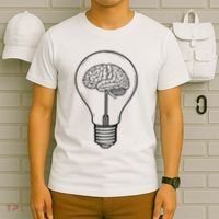 Brain Lightbulb: Bright Ideas And Creativity T-Shirt thumb 6