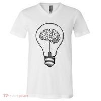 Brain Lightbulb: Bright Ideas And Creativity V-Neck T-Shirt thumb 0