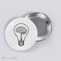 Brain Lightbulb: Bright Ideas And Creativity Button thumb 0