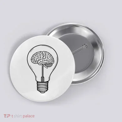 Brain Lightbulb: Bright Ideas And Creativity Button