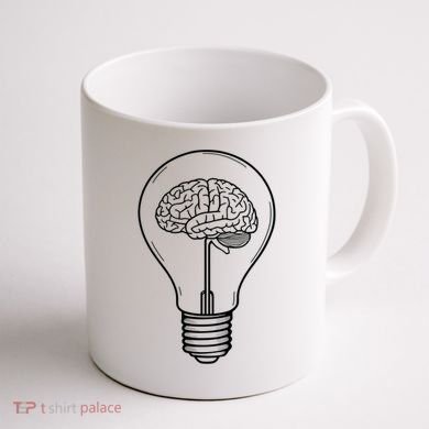 Brain Lightbulb: Bright Ideas And Creativity Coffee Mug back