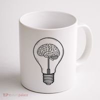Brain Lightbulb: Bright Ideas And Creativity Coffee Mug thumb 1