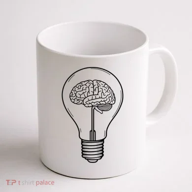 Brain Lightbulb: Bright Ideas And Creativity Coffee Mug back