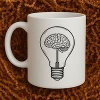 Brain Lightbulb: Bright Ideas And Creativity Coffee Mug thumb 2