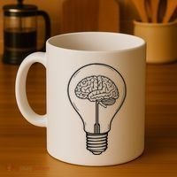 Brain Lightbulb: Bright Ideas And Creativity Coffee Mug thumb 4
