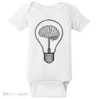 Brain Lightbulb: Bright Ideas And Creativity Baby Bodysuit thumb 0