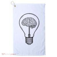 Brain Lightbulb: Bright Ideas And Creativity Golf Towel thumb 0