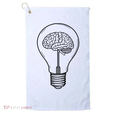 Brain Lightbulb: Bright Ideas And Creativity Golf Towel