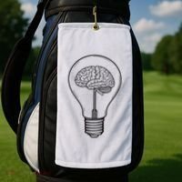 Brain Lightbulb: Bright Ideas And Creativity Golf Towel thumb 2